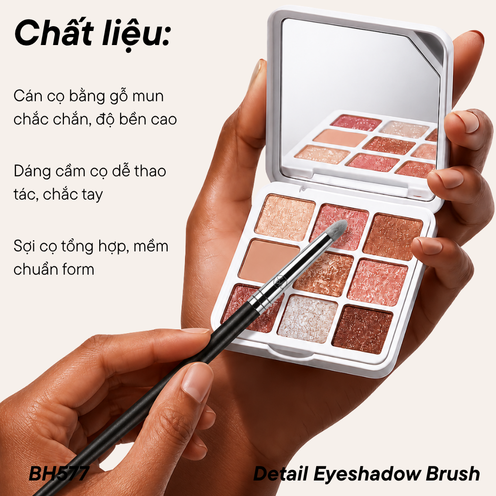 Cọ Tán Mắt Chi Tiết BH Cosmetics Detail Eyeshadow Brush BH577